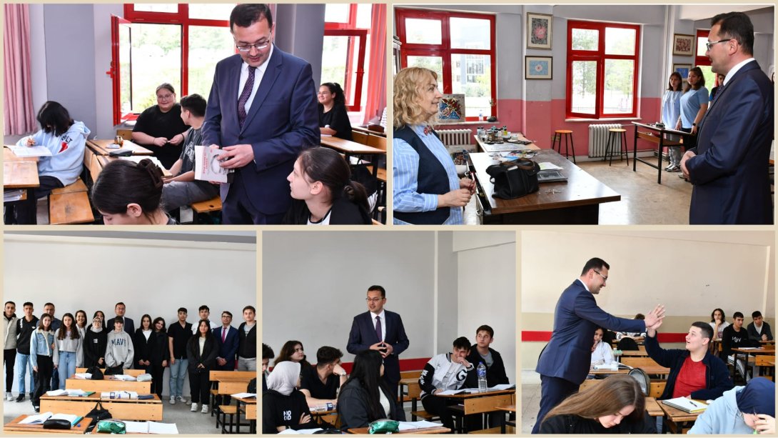 İlçe Millî Eğitim Müdürümüz Atatürk Anadolu Lisemizde Öğrenci ve Öğretmenlerimizi Derslerinde Ziyaret Etti