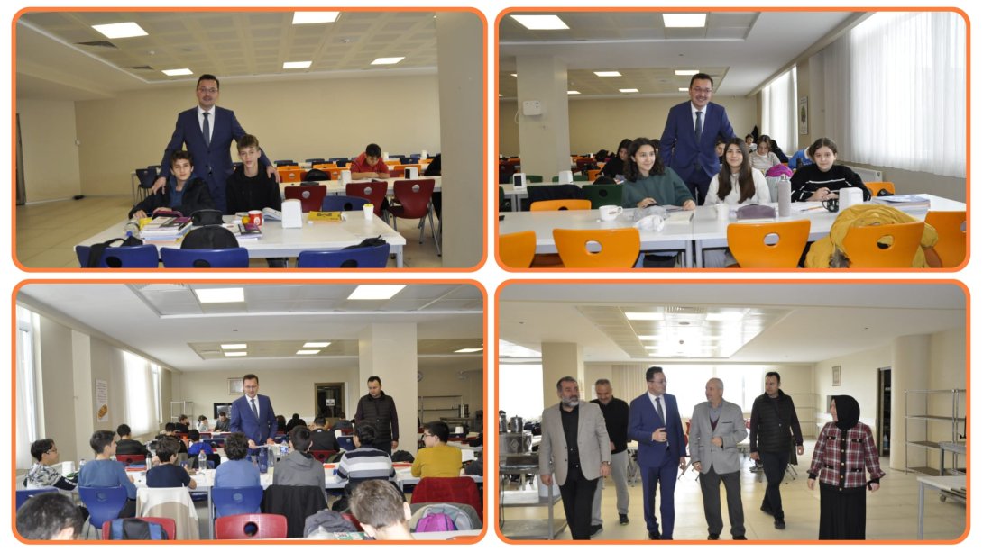 İlçe Milli Eğitim Müdürümüz Şehit Murat Akdemir Proje Anadolu İmam Hatip Lisesinde LGS Hazırlık Grubu Öğrencilerini Ziyaret Etti