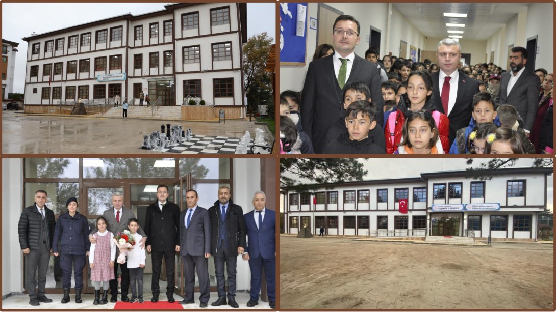 Yazıköy İlk-Ortaokulumuz ve Bağlar Şehit Atilla Bodur İlkokulumuzunYeni Binalarında Eğitim Öğretimin İlk Zili Çaldı
