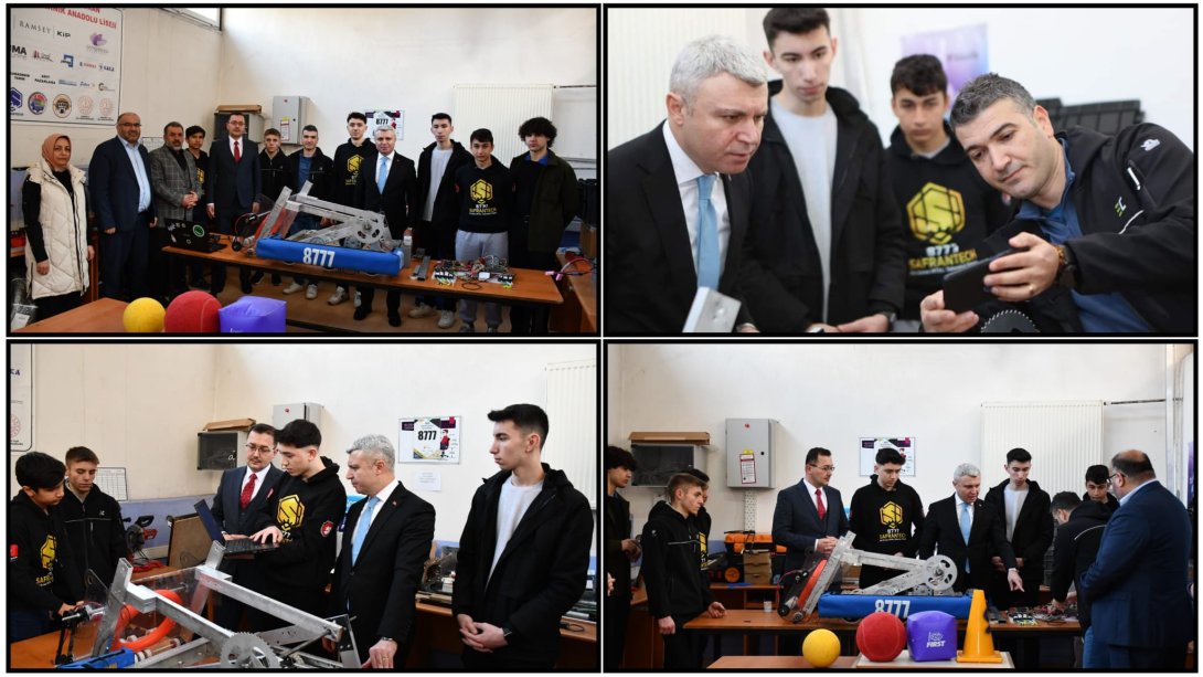 Ahi Evran Mesleki ve Teknik Anadolu Lisemizin SafranTech Robotik Takımı ve Yeni Kurulan Bilgisayar Atölyeleri Kaymakamımız ve İlçe Milli Eğitim Müdürümüz Tarafından Ziyaret Edildi