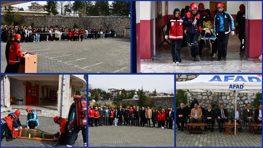 Safranbolu Atatürk Anadolu Lisemizde Deprem Tatbikatı Yapıldı