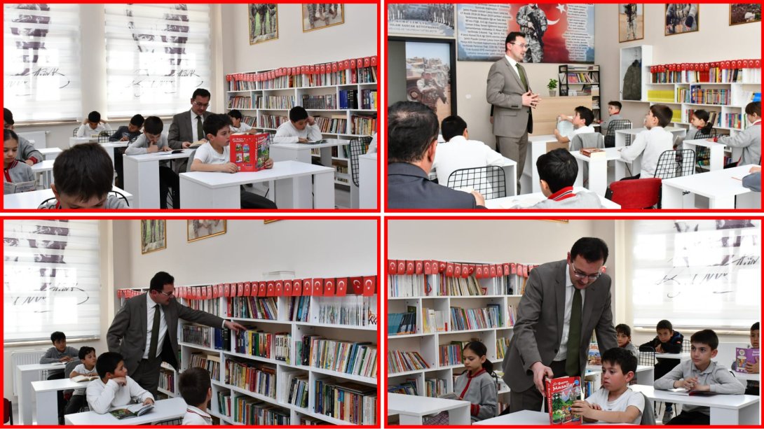 İlçe Millî Eğitim Müdürümüz Said Nuri ODABAŞOĞLU Kütüphaneler Haftası Dolayısıyla Öğrenciler ile Kitap Okuma Etkinliği Gerçekleştirdi