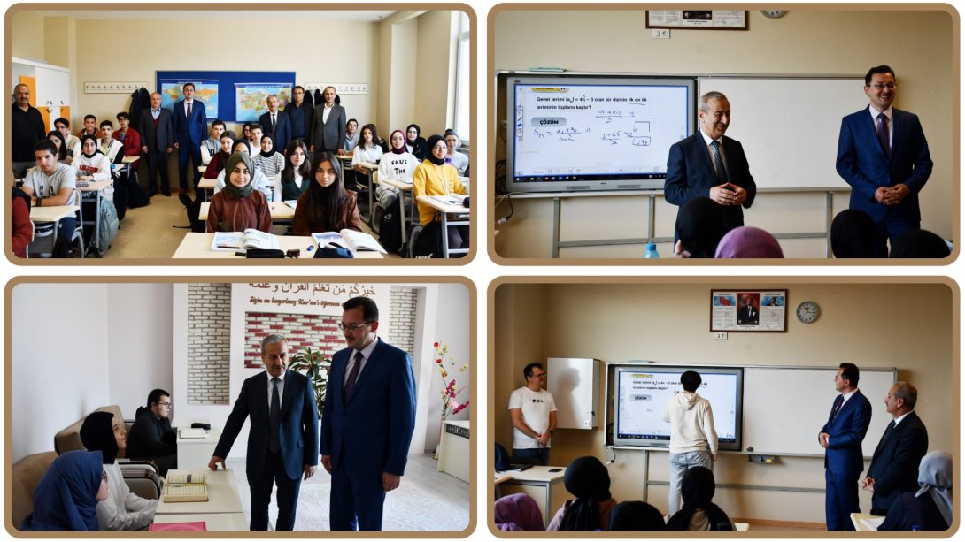 İl Milli Eğitim Müdürümüz ve İlçe Milli Eğitim Müdürümüz Şehit Murat Akdemir Proje Anadolu İmam Hatip Lisesine Ziyaret Gerçekleştirdiler