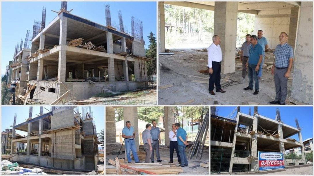 İl Millî Eğitim Müdürümüz Nevzat Akbaş, İnşaatı Devam Eden Dayecom-Miray Emek Ortaokulu' muzda İncelemelerde Bulundu