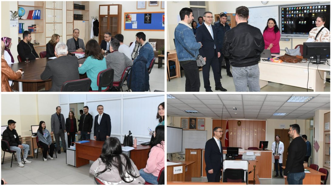 İlçe Milli Eğitim Müdürümüz Prof. Dr. Sabri Ülgener Mesleki ve Teknik Anadolu Lisesi'nde Öğrenci ve Öğretmenlerimizle Bir Araya Geldi